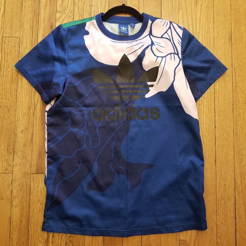 Adidas top with floral print